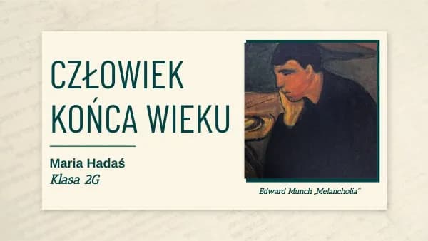 Koniec wieku XIX wiersz: odkryj pesymizm i dekadencję epoki